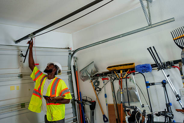 Professional Garage Door Panel Replacement technician working in Fergus Falls, MN
